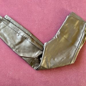 Women's H&M Black Faux Leather Skinny Pants, Size 10